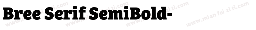 Bree Serif SemiBold字体转换
